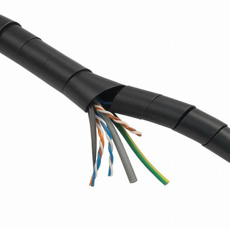 chránič kábl.KSPI-4F zväzovací špirálový čierny. bal.10m (7-20mm)